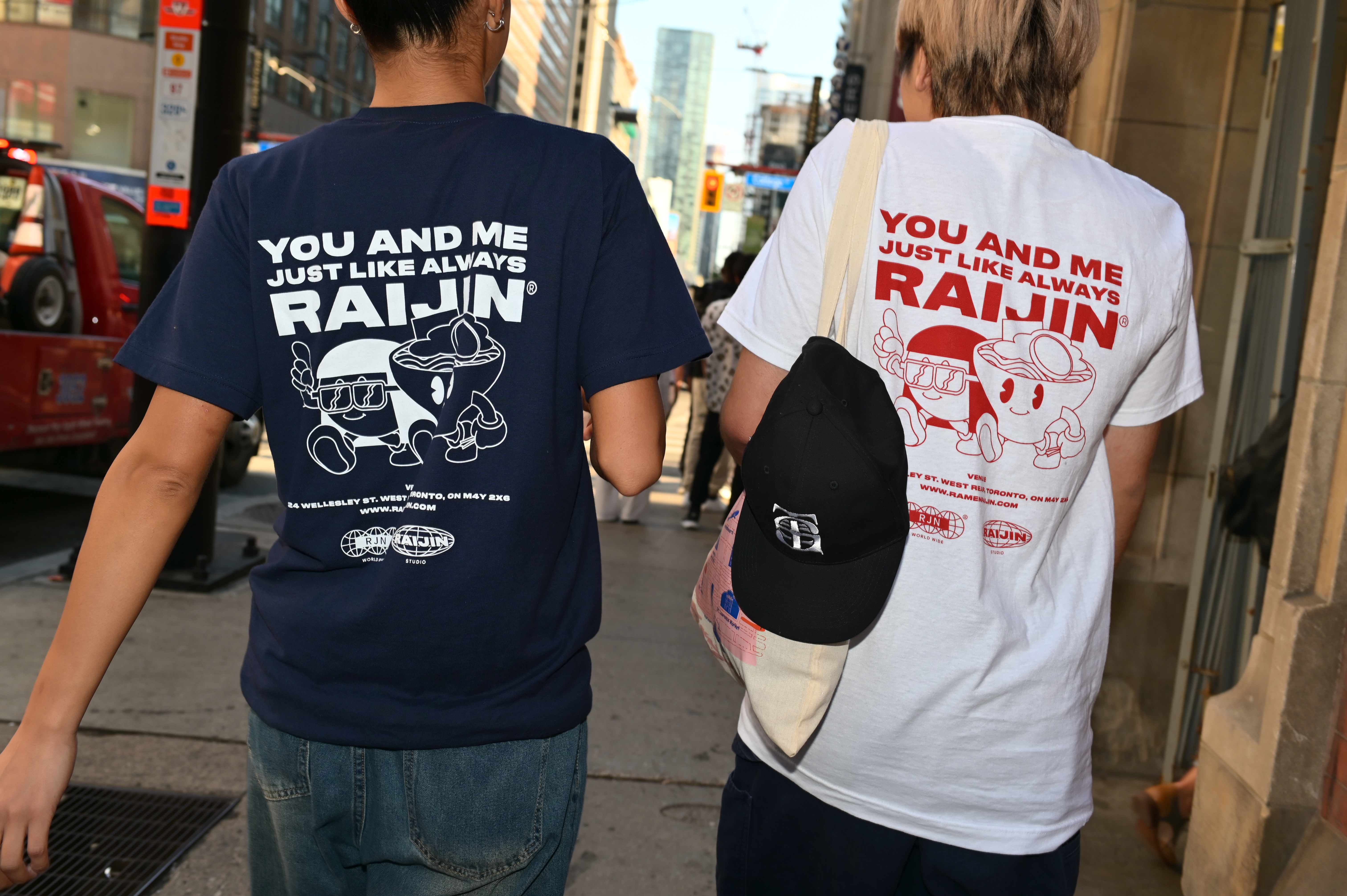 Ramen Raijin merchandise t-shirts featuring YOU AND ME JUST LIKE ALWAYS design