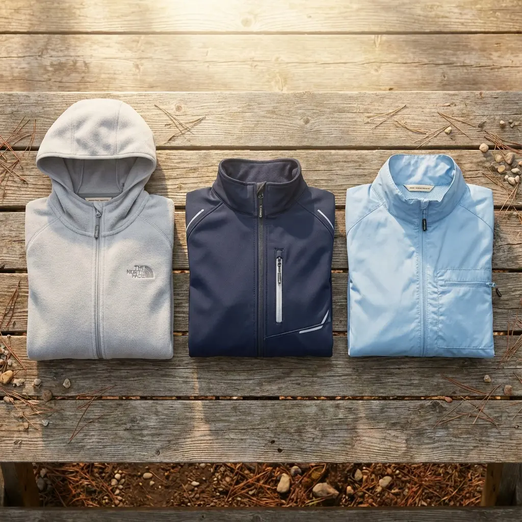 登山用ミドルレイヤーの実物写真