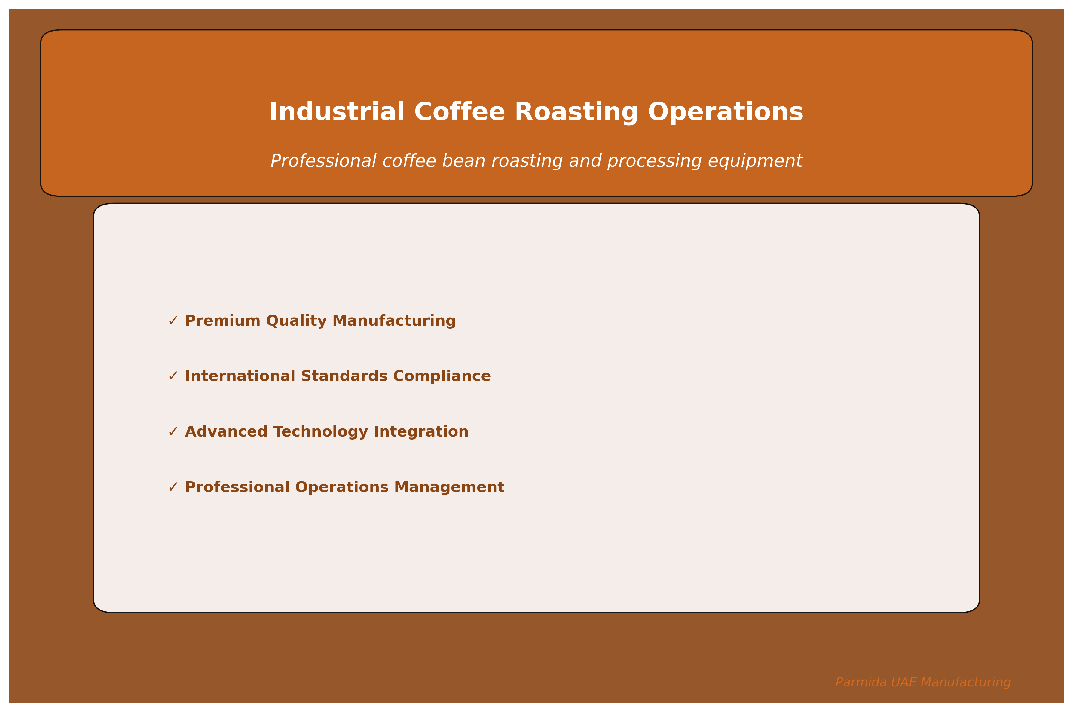 Coffee Roasting Equipment