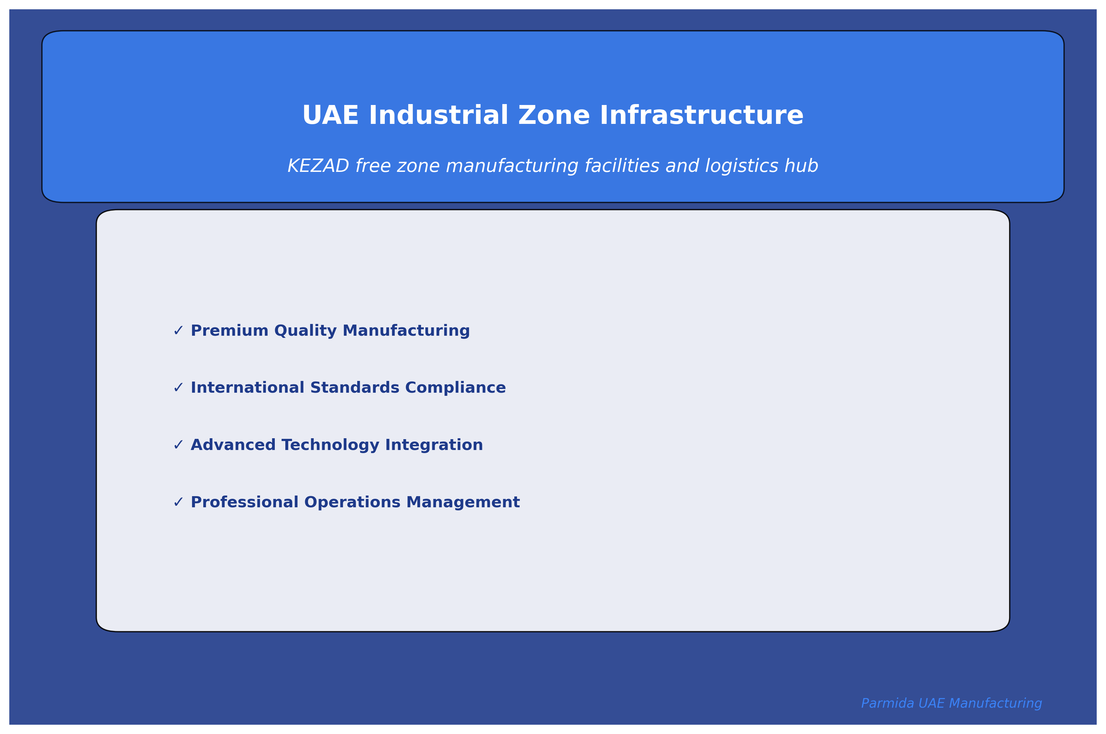 UAE Industrial Zones