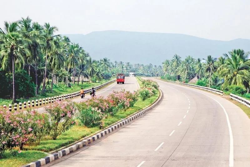 Highway green corridor plantation