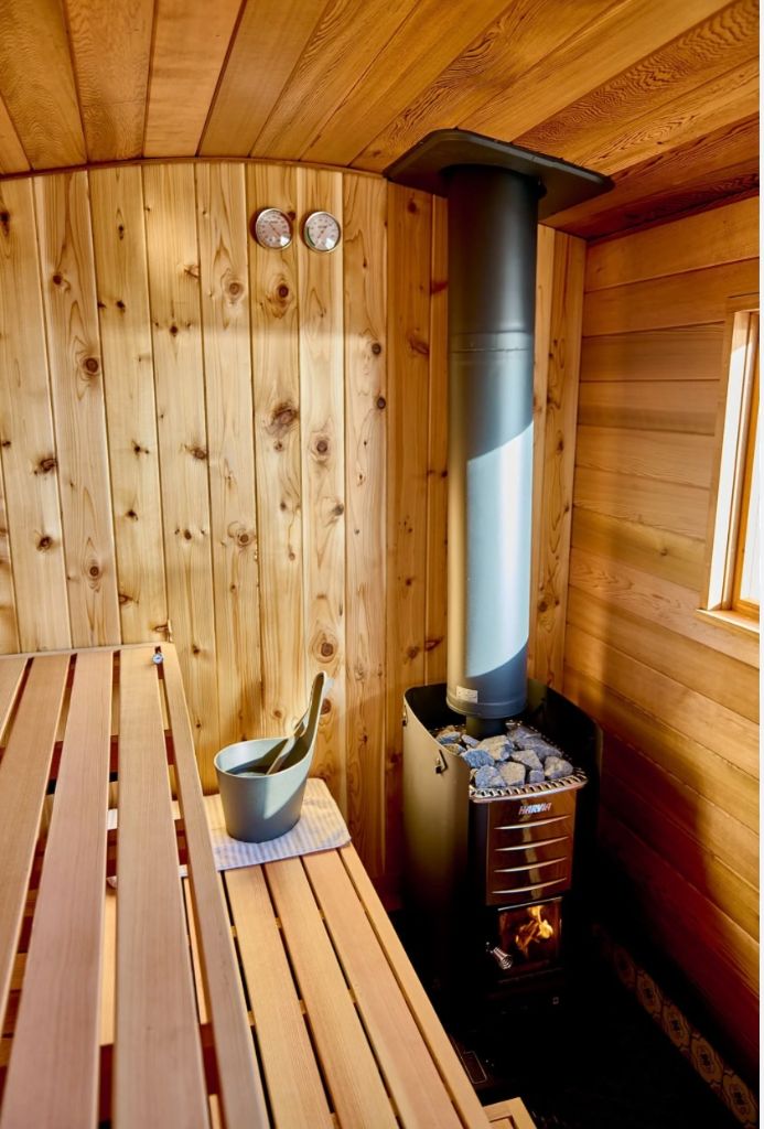 101 Newport Blvd luxury sauna facilities with premium wood finishes