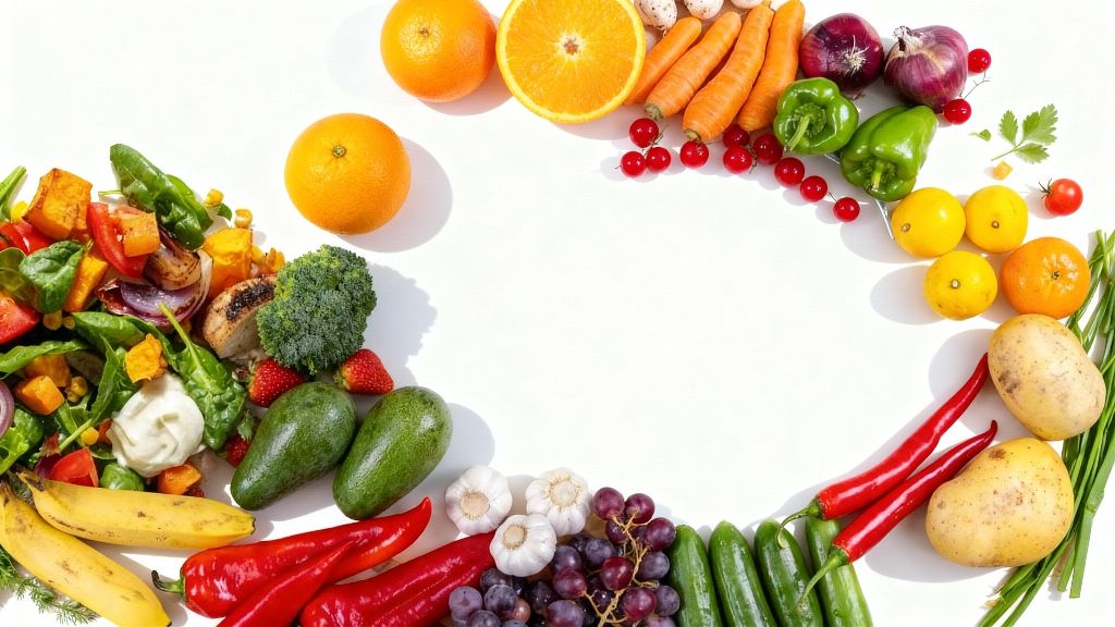 Fresh organic produce from local farms