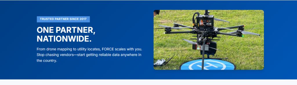 FORCE drone on launch pad