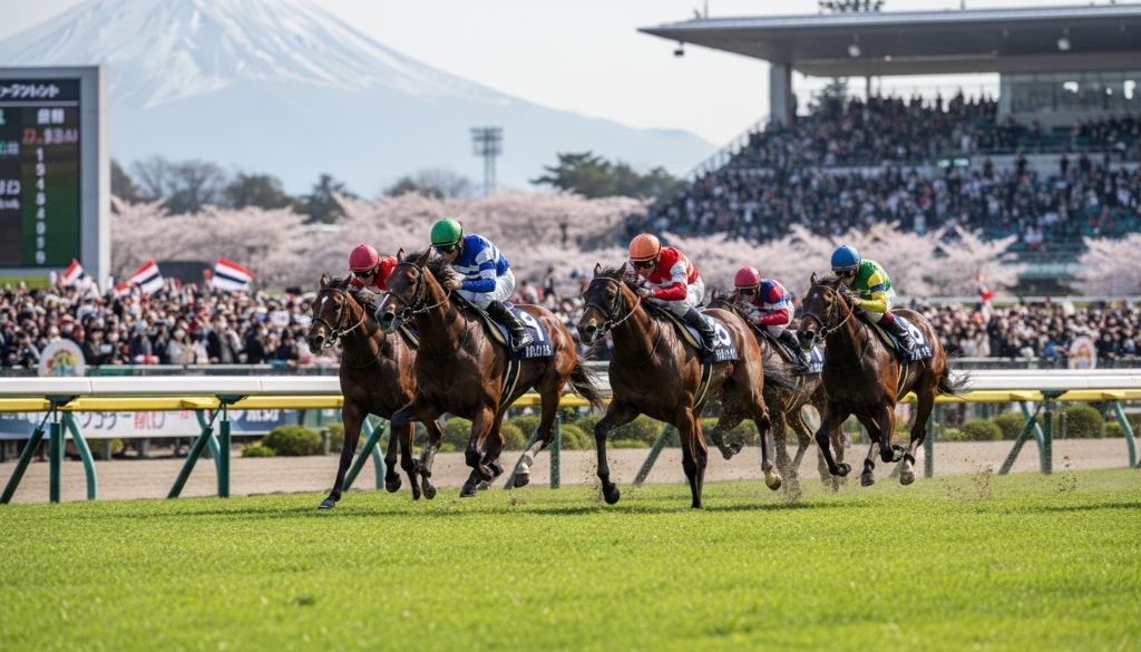 競馬場レース風景