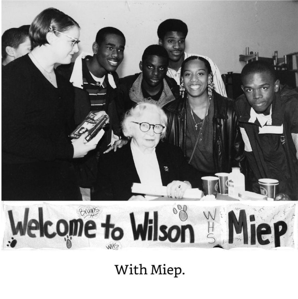 With Miep Gies - Hero who sheltered Anne Frank