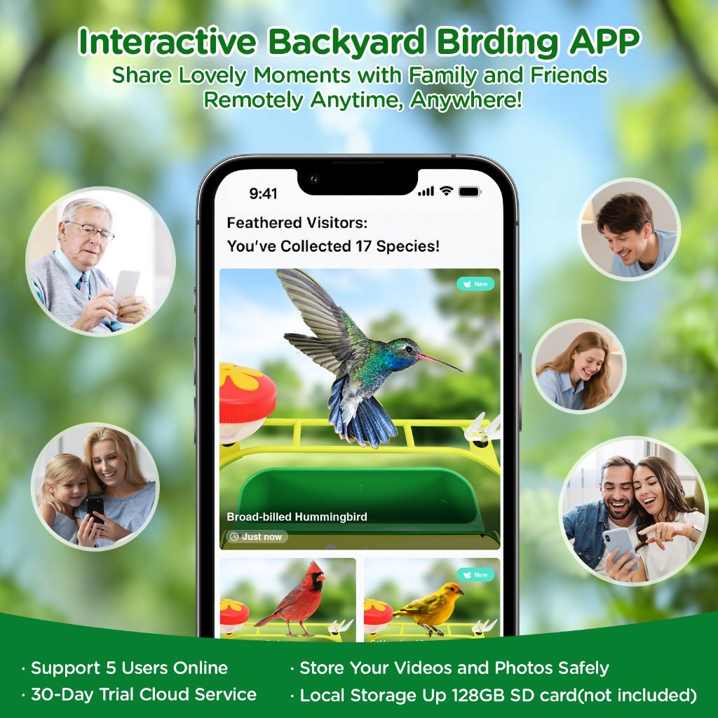Bird Feeder Mobile App Interface