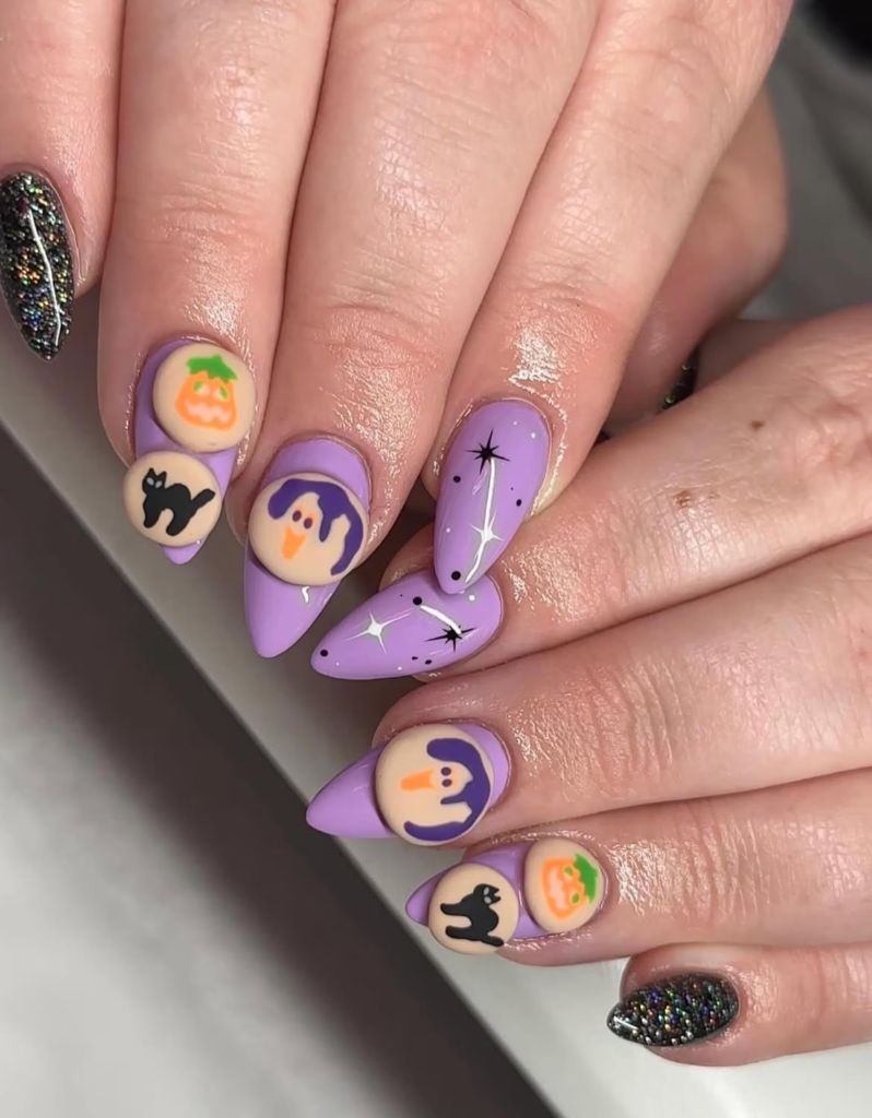 Halloween Cartoon Festival Nails