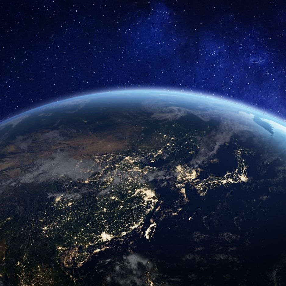 Earth from space showing global digital twin coverage - representing worldwide market intelligence