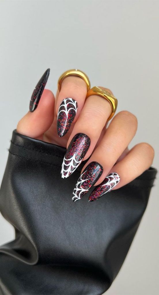 Spider Web Galaxy Nails