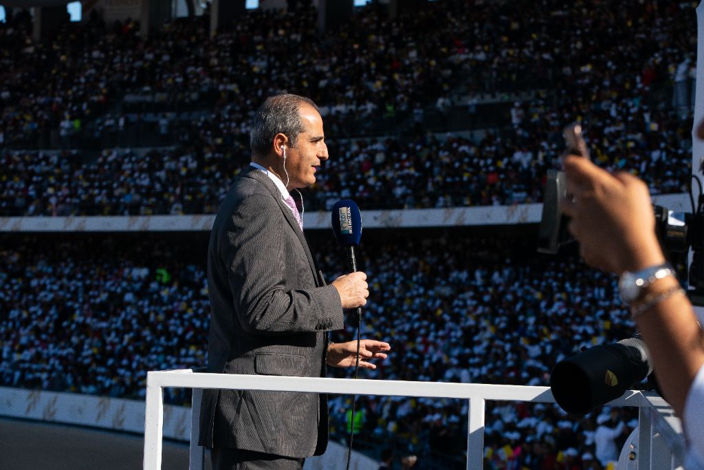 Global broadcast hub: Live coverage beamed to billions worldwide through strategic media architecture