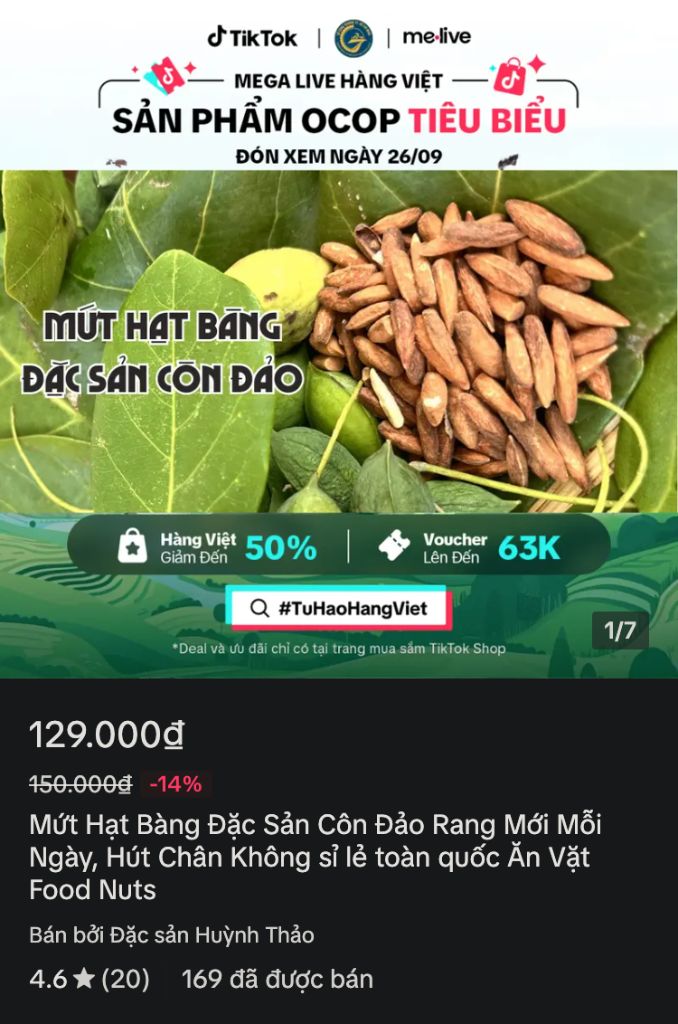 TikTok Shop Hạt Bàng Côn Đảo