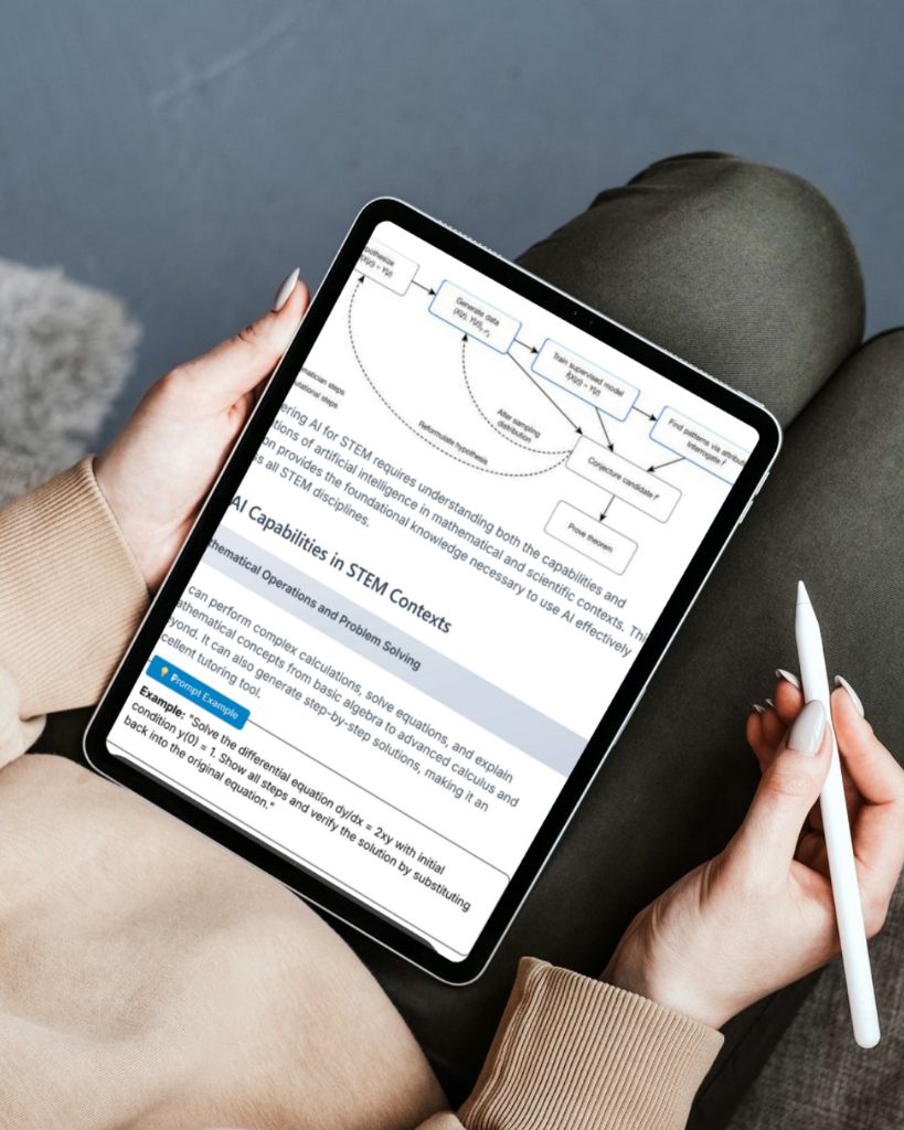 AI Study Guide on Tablet