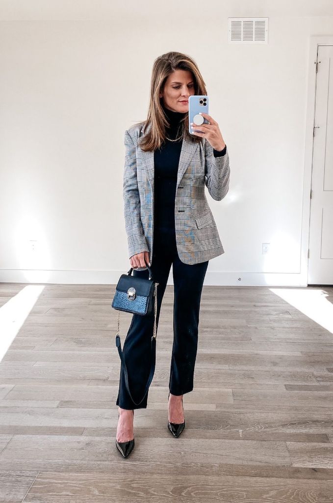 Gray Plaid Blazer