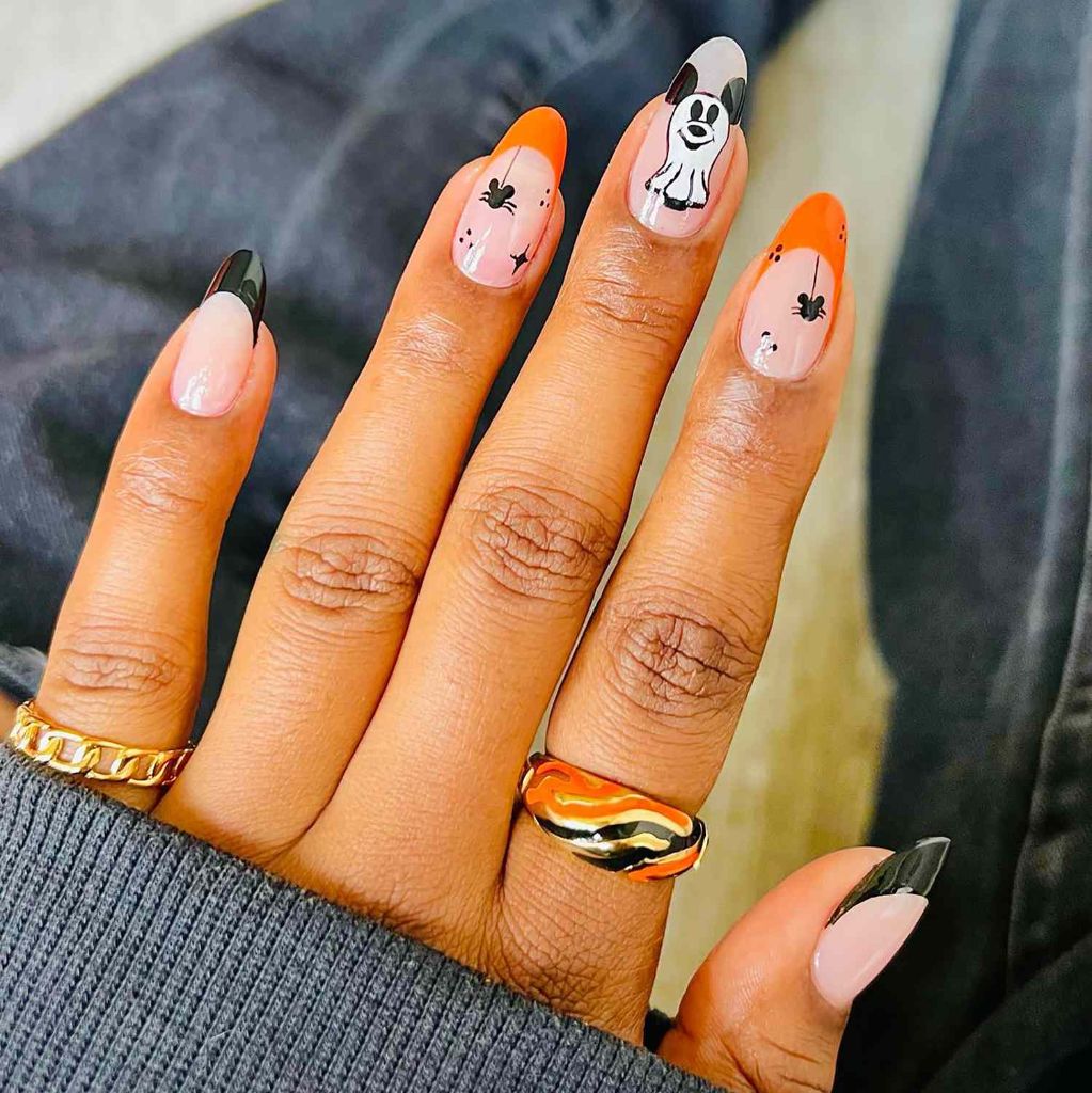 Spooky Character Mix Nails