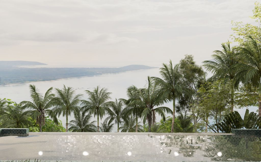 Piscine avec vue mer