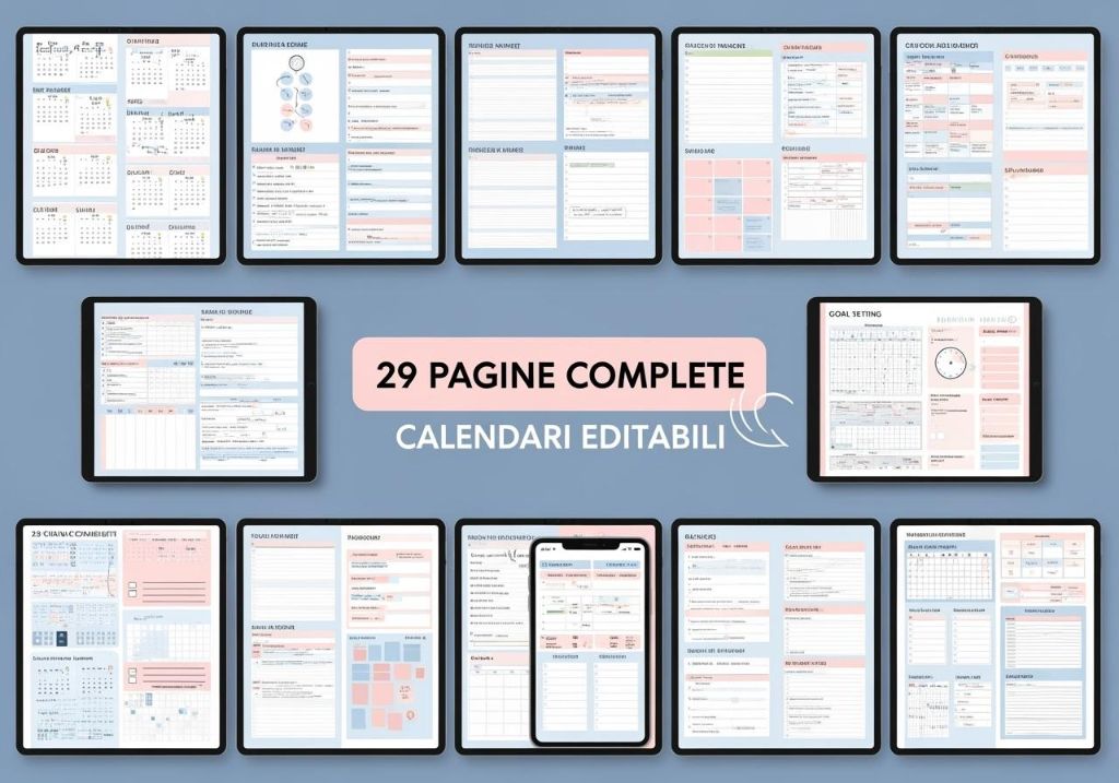 Planner ADHD Digitale Interattivo - 29 Pagine Complete