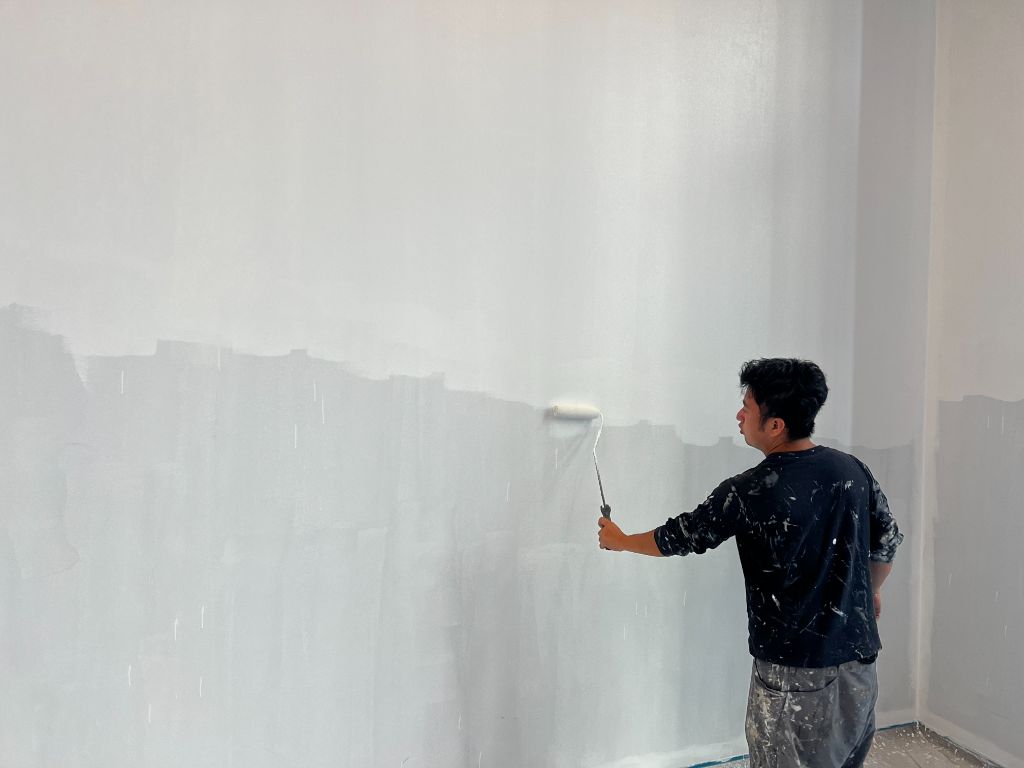 星野塗装 施工中の様子