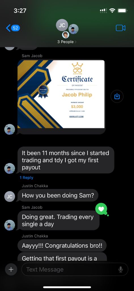 Student Trading Results