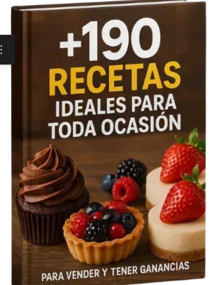 Libro de +190 recetas de repostería profesionales para generar ingresos