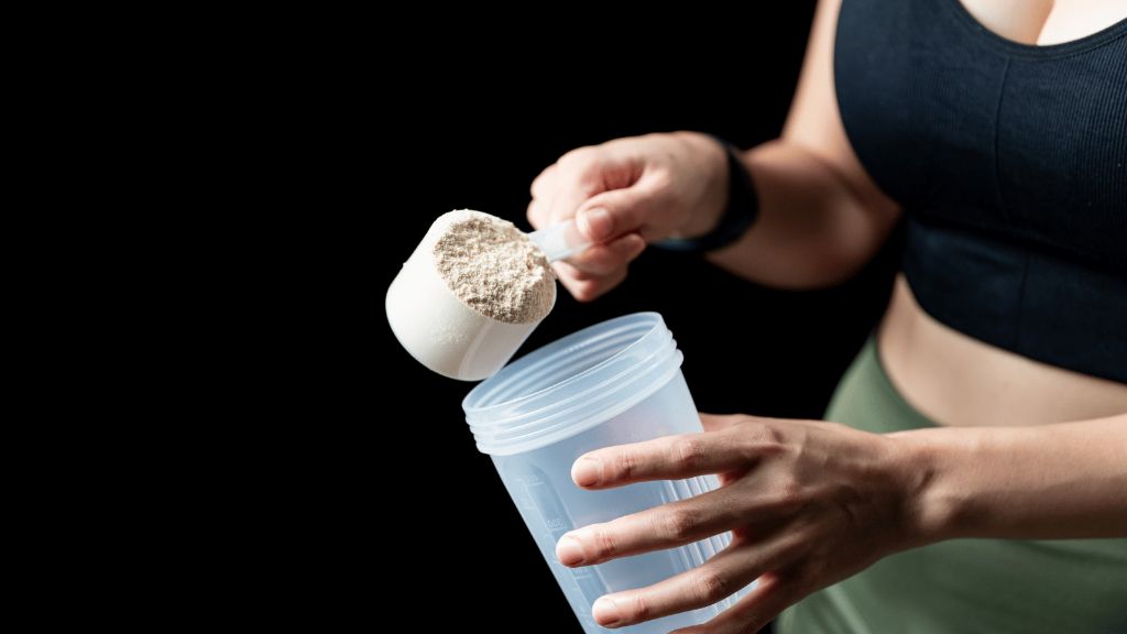 プロテイン粉末の計量