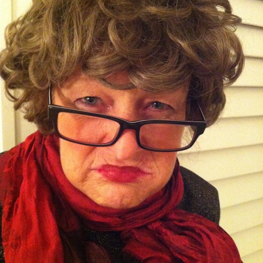 Professional Headshot with Glasses & Red Scarf