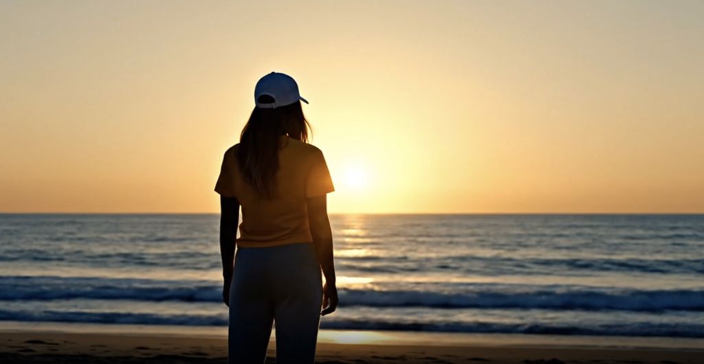 TINI at sunset beach - Golden hour contemplation