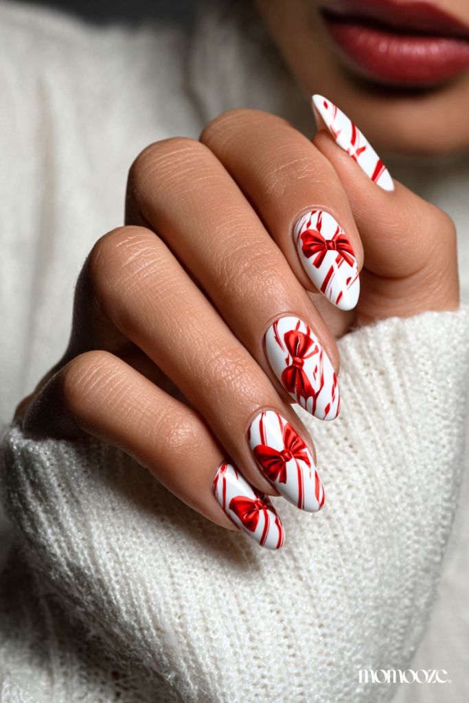 Candy Cane Bow Sweetness
