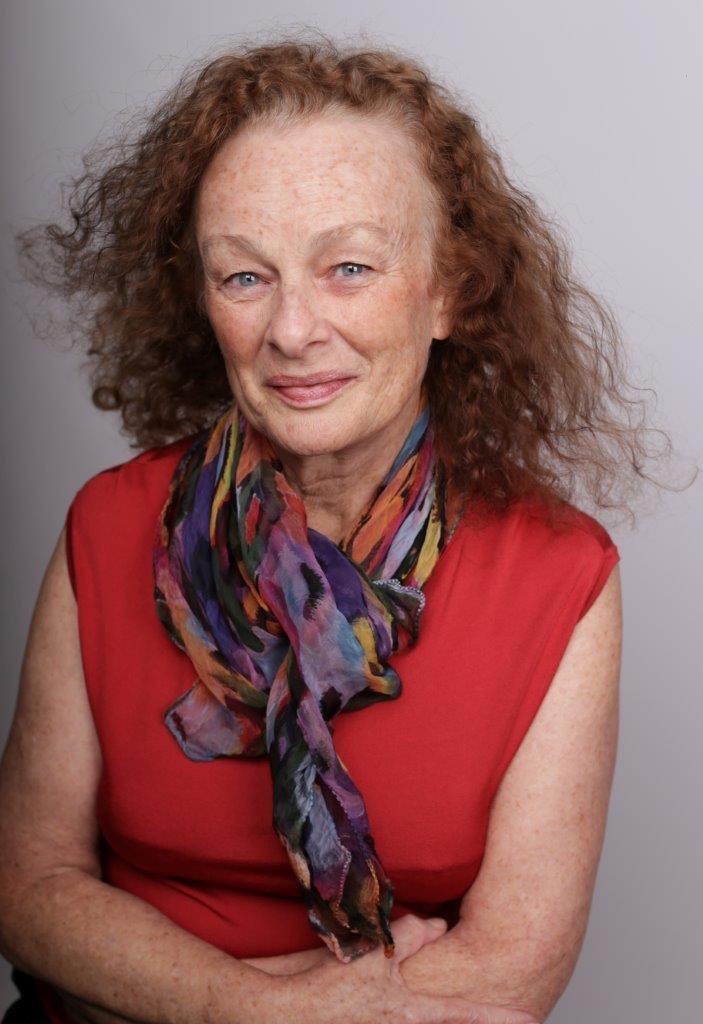 Artistic Portrait - Colorful Scarf & Red Top