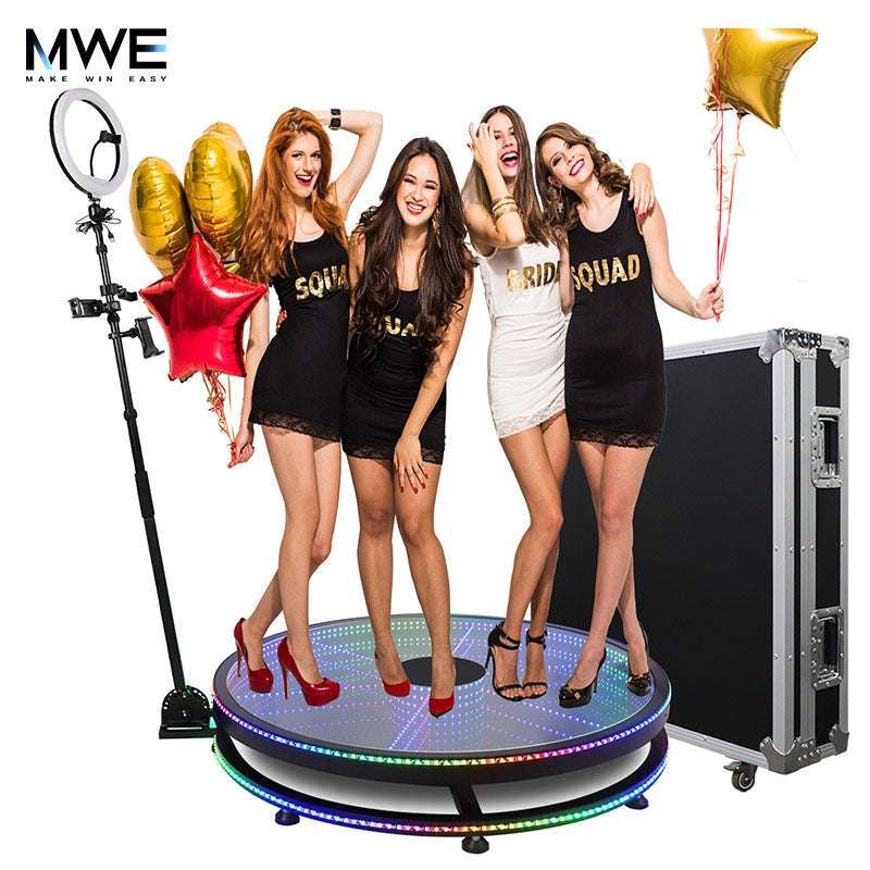Sky 360° Video Booth with excited guests creating viral content