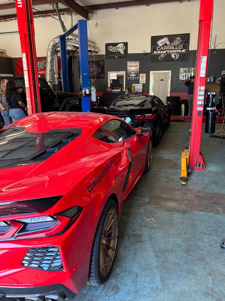 Red Corvette C8 Performance Work