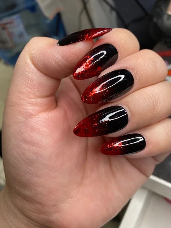 Spider Web Red Glitter Stiletto