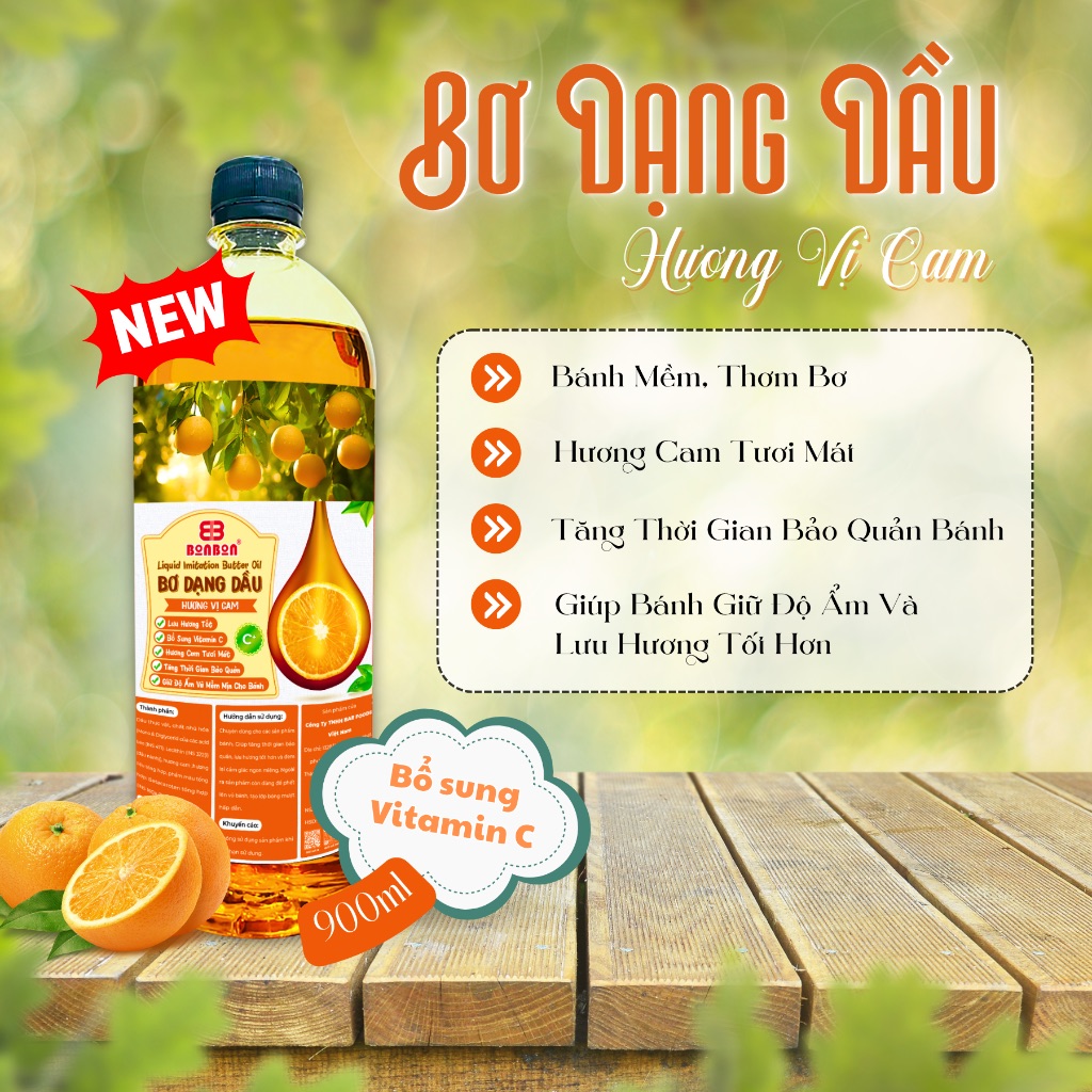 Bơ Dạng Dầu Hương Vị Cam