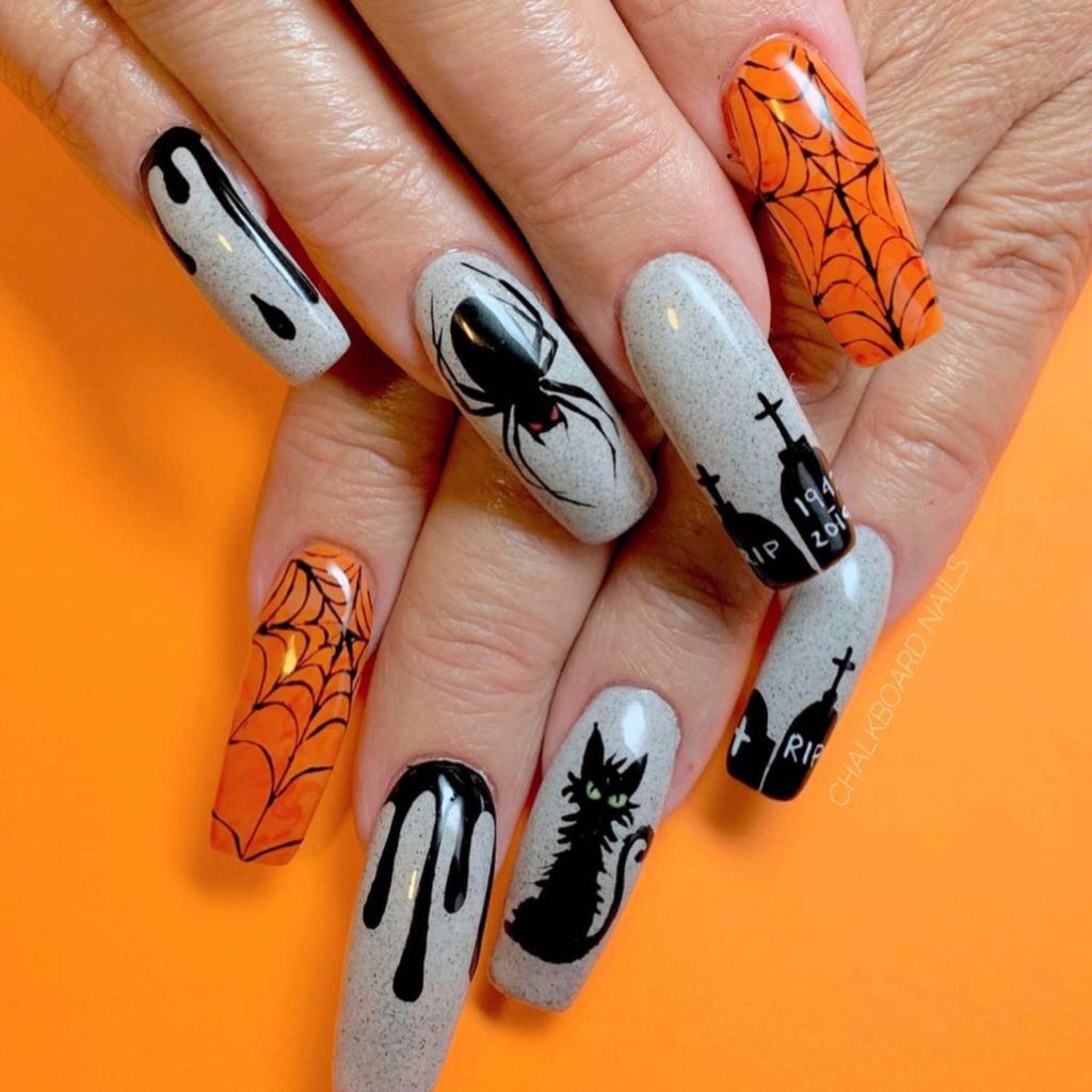 Flame Gothic Nails