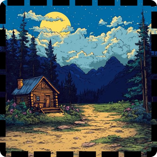 Naturalistic forest scene