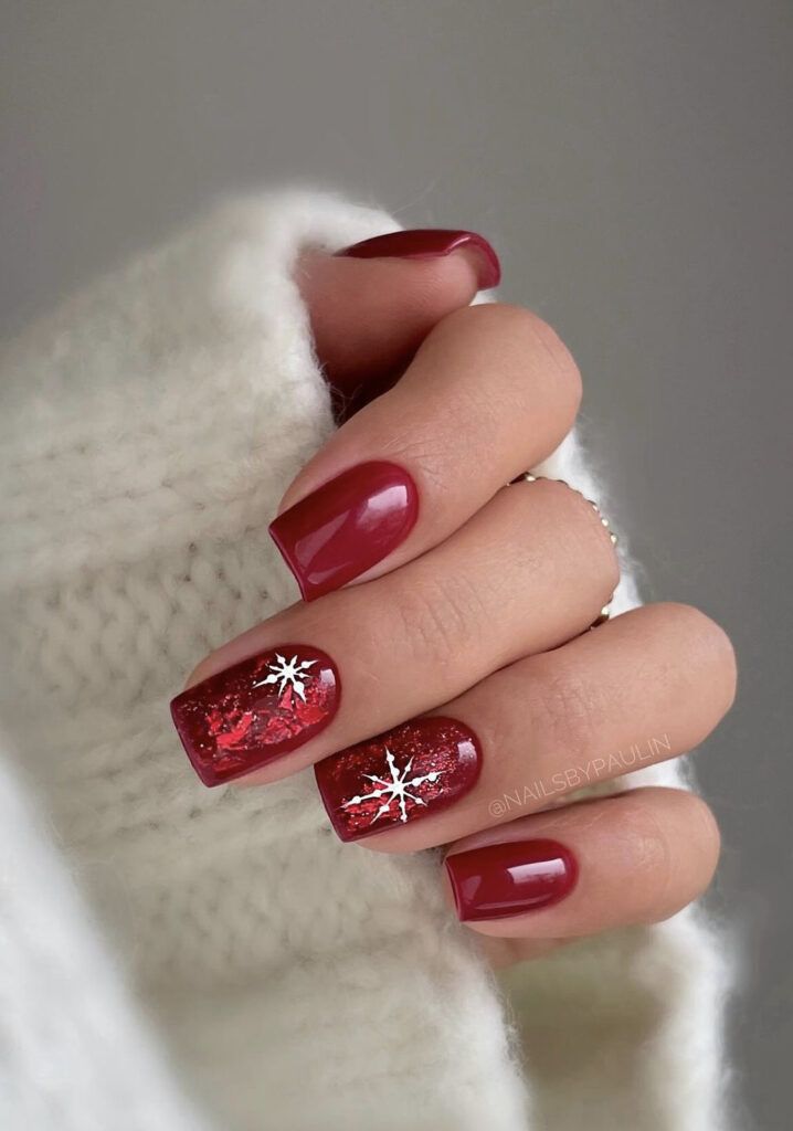 Deep Wine Christmas Sparkle