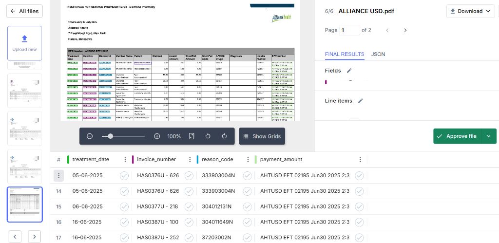 Claims Processing Interface