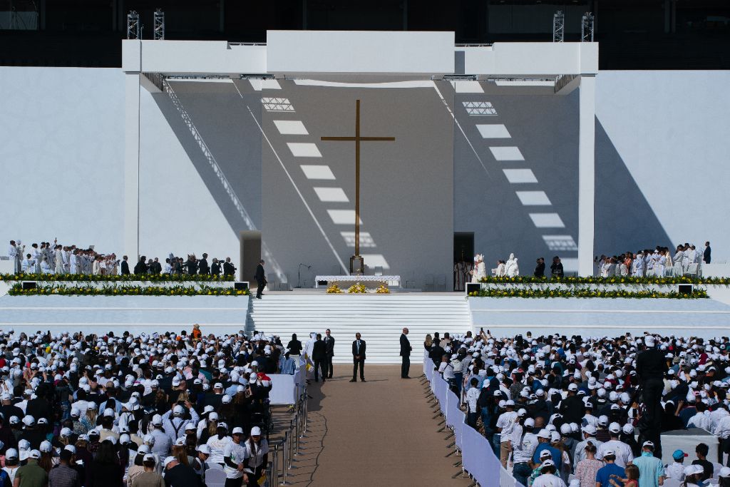 Sacred architecture: Custom-designed altar balancing reverence with regional context and ceremonial protocols