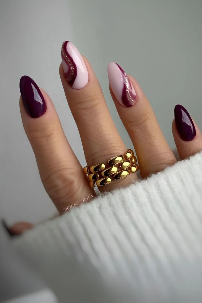 Burgundy Wave Glamour