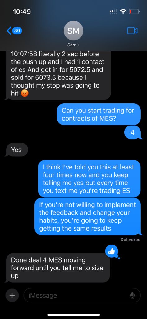 Student Trading Results