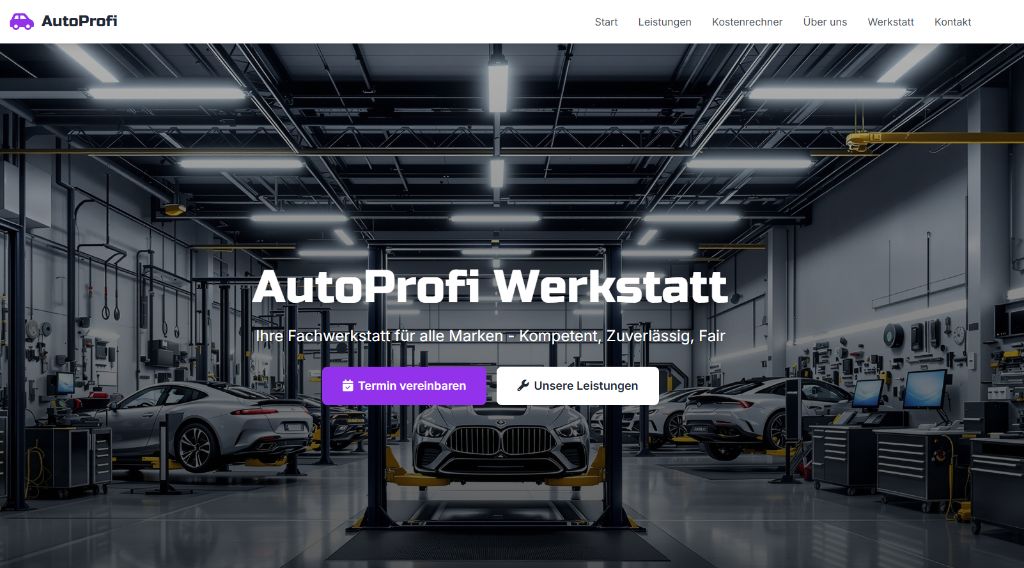 Autowerkstatt Website Screenshot