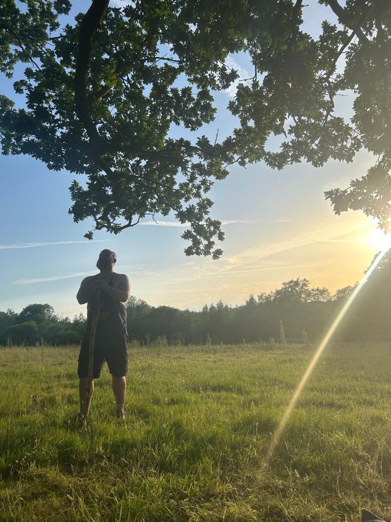 Dan in contemplative moment at sunset