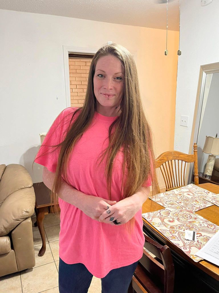 Woman sharing her story in comfortable criminal justice setting