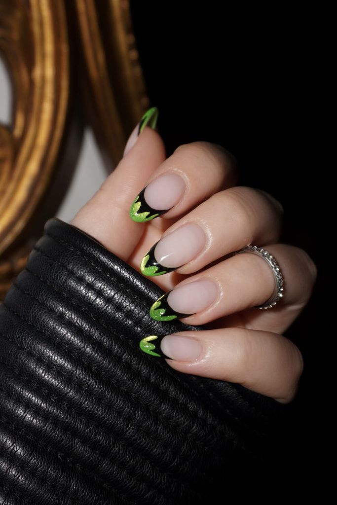 Neon Green French Tips