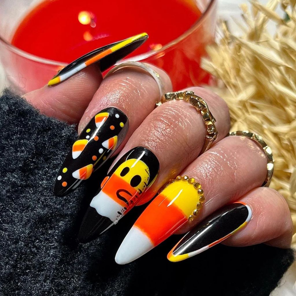 Candy Corn Ombre Nails