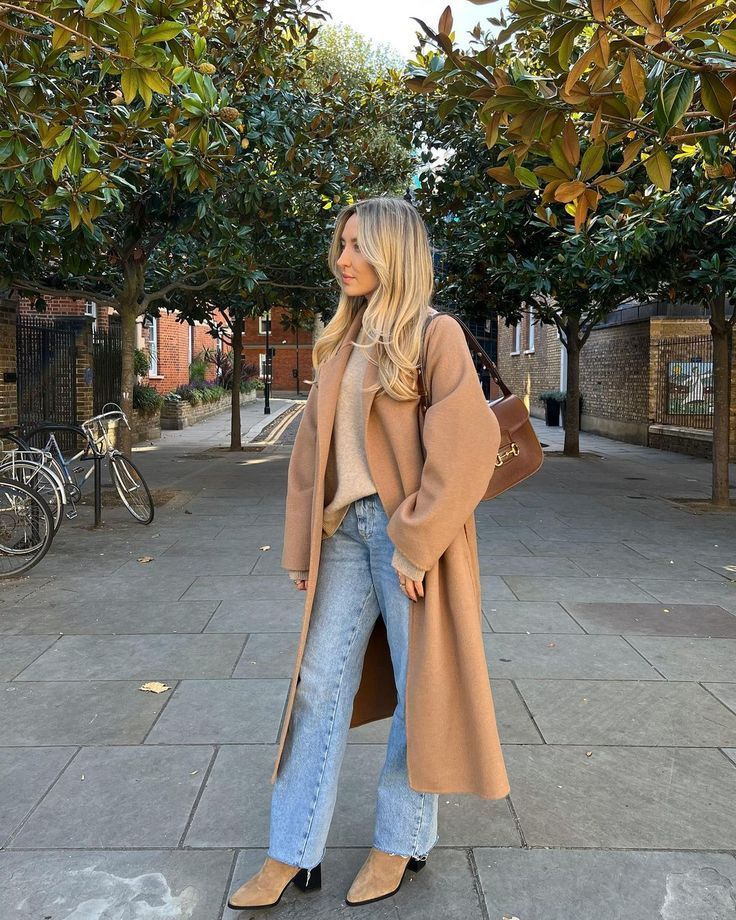 Camel Coat Beige Layers