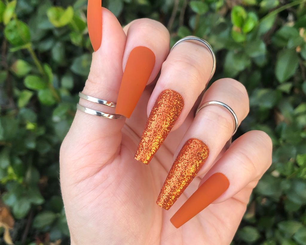 Burnt Orange Glitter Elegance