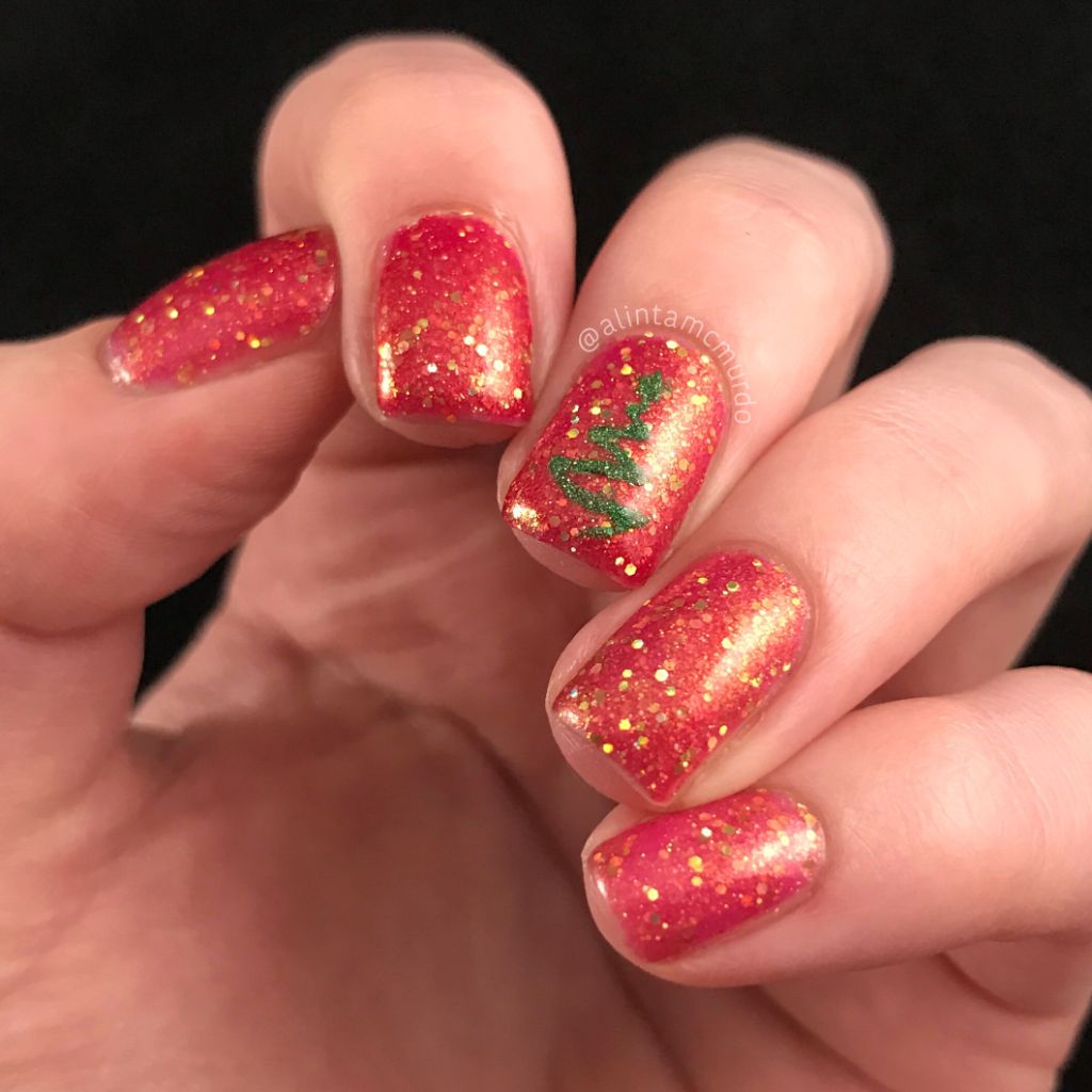 Red Glitter Christmas Tree