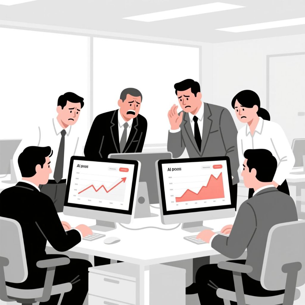 AI導入前の混乱した会議