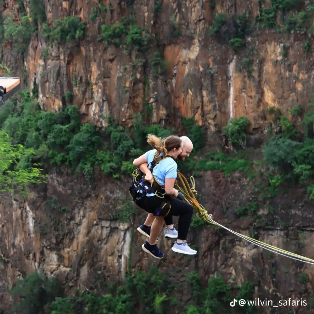 Bungee jumping at Victoria Falls